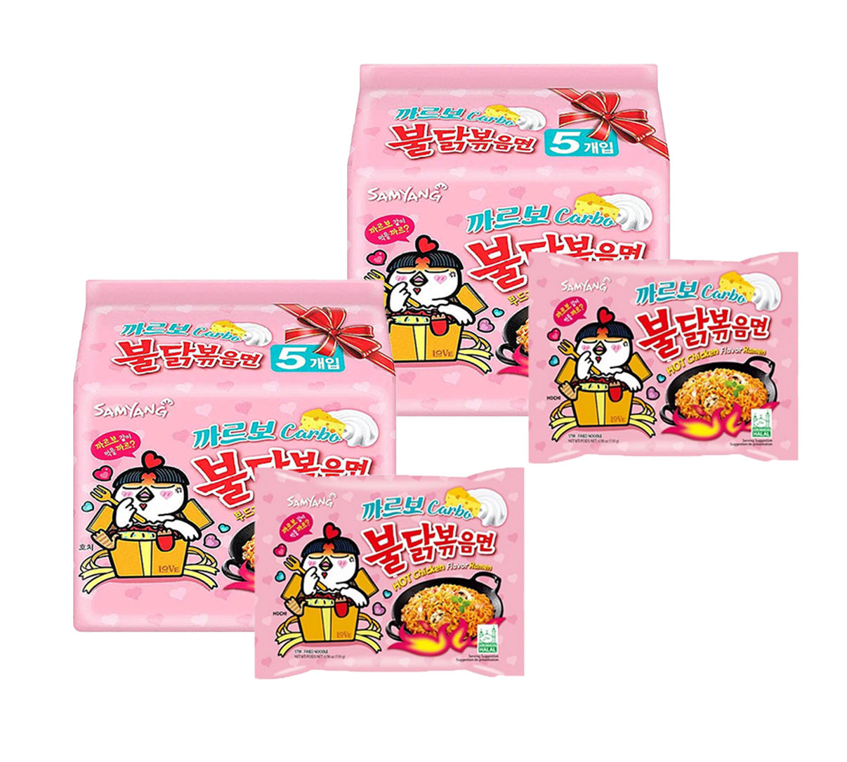 Samyang Buldak 10er Pack Carbonara Hot Chicken Flavor Ramen (10x140g)