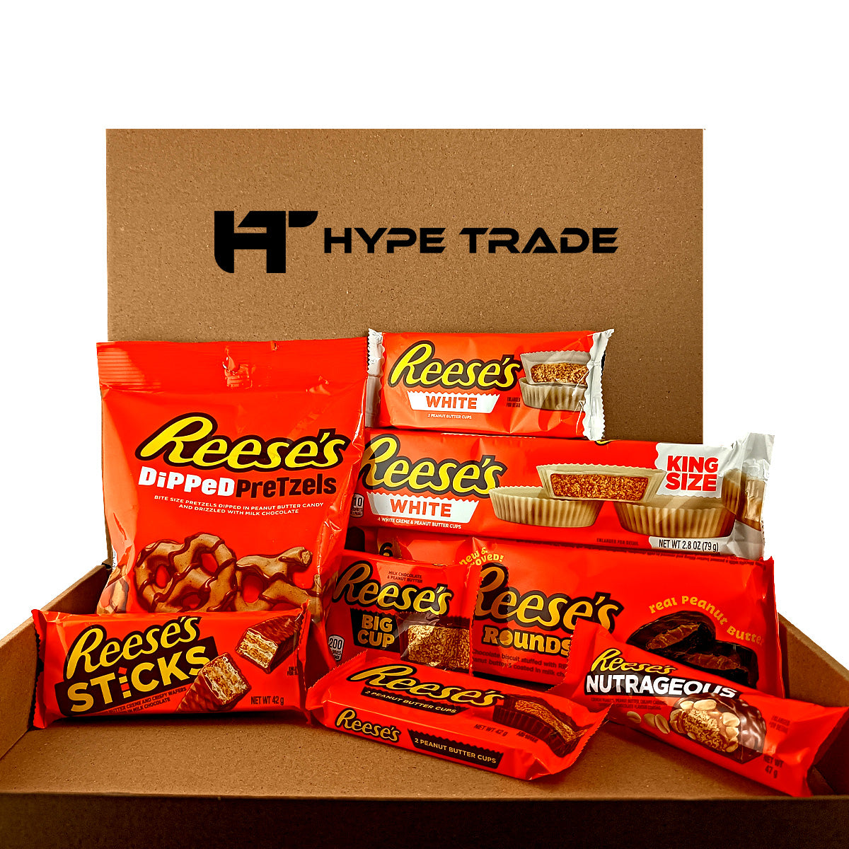 Reese's Probierpaket - Sticks, Big Cup, Dipped Pretzels, White Cups, Rounds & Nutrageous