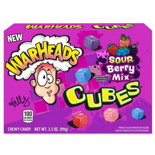 Warheads Sour Berry Mix Cubes - 99g